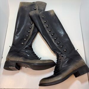 Free People Black Over the Knee Boots